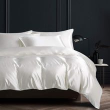 Satin Bettwäsche Set 200x200cm Weiß – Luxus & Glanz