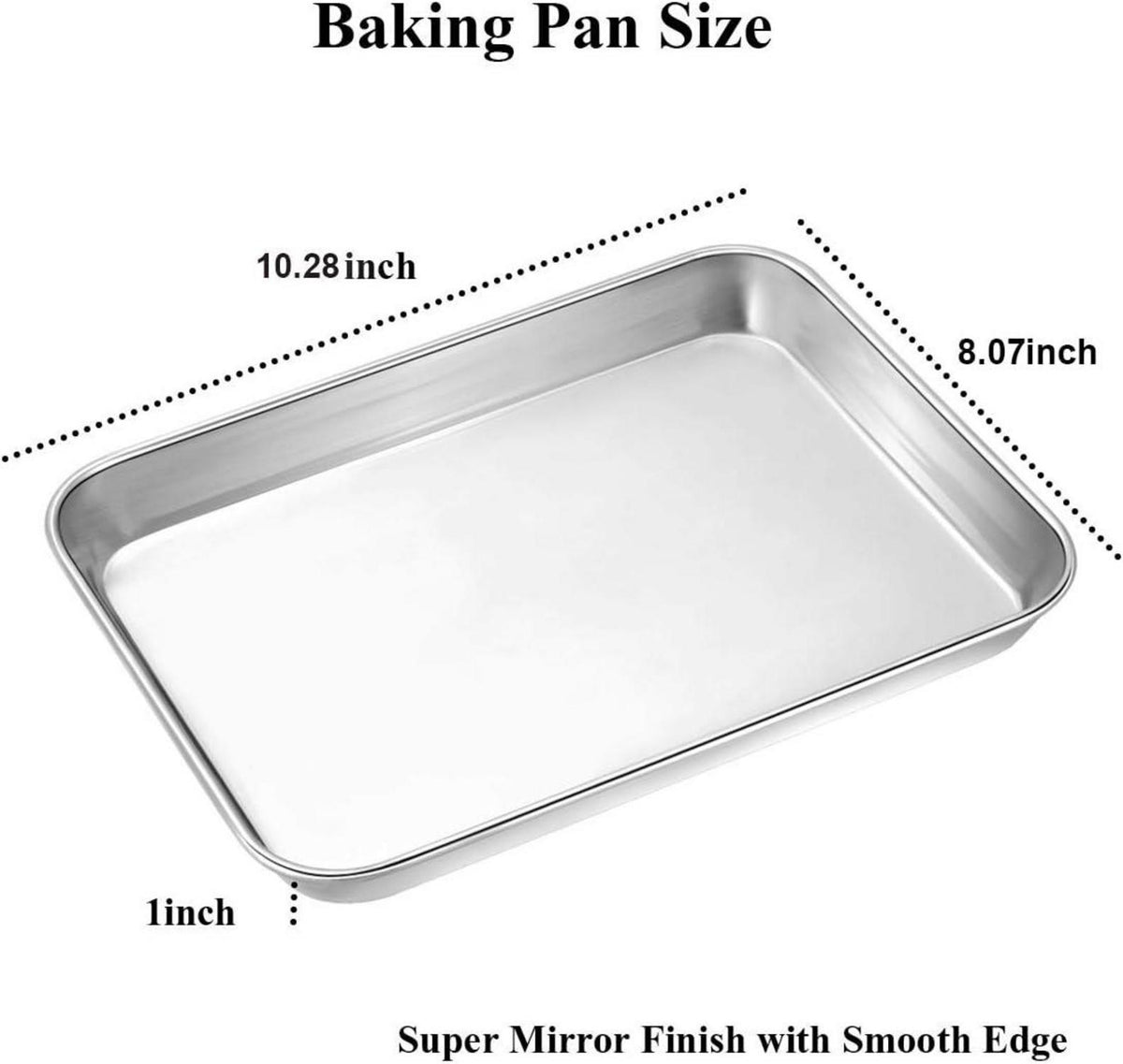 Edelstahl Backblech Set of 2, 25.4x20.3x2.5 CM, Gesund