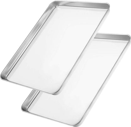 Edelstahl Ofenblech Set of 2 44 x 31 x 2 cm Spülmaschinenfest Wildone Baking Sheet