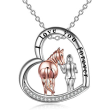 Sterling Silber Halskette Pferd Dinosaurier Axolotl Herz