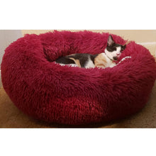 Flauschiges Hundebett Rund – Rotwein, Ø 120cm