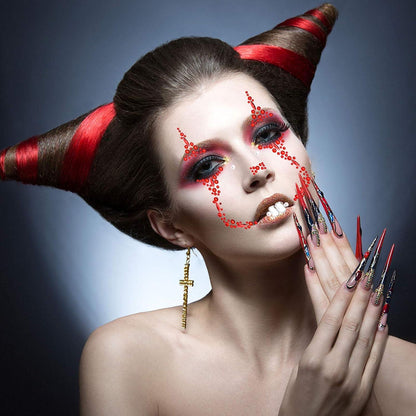Halloween Gesicht Edelsteine Temporäre Tattoos Glitter Aufkleber