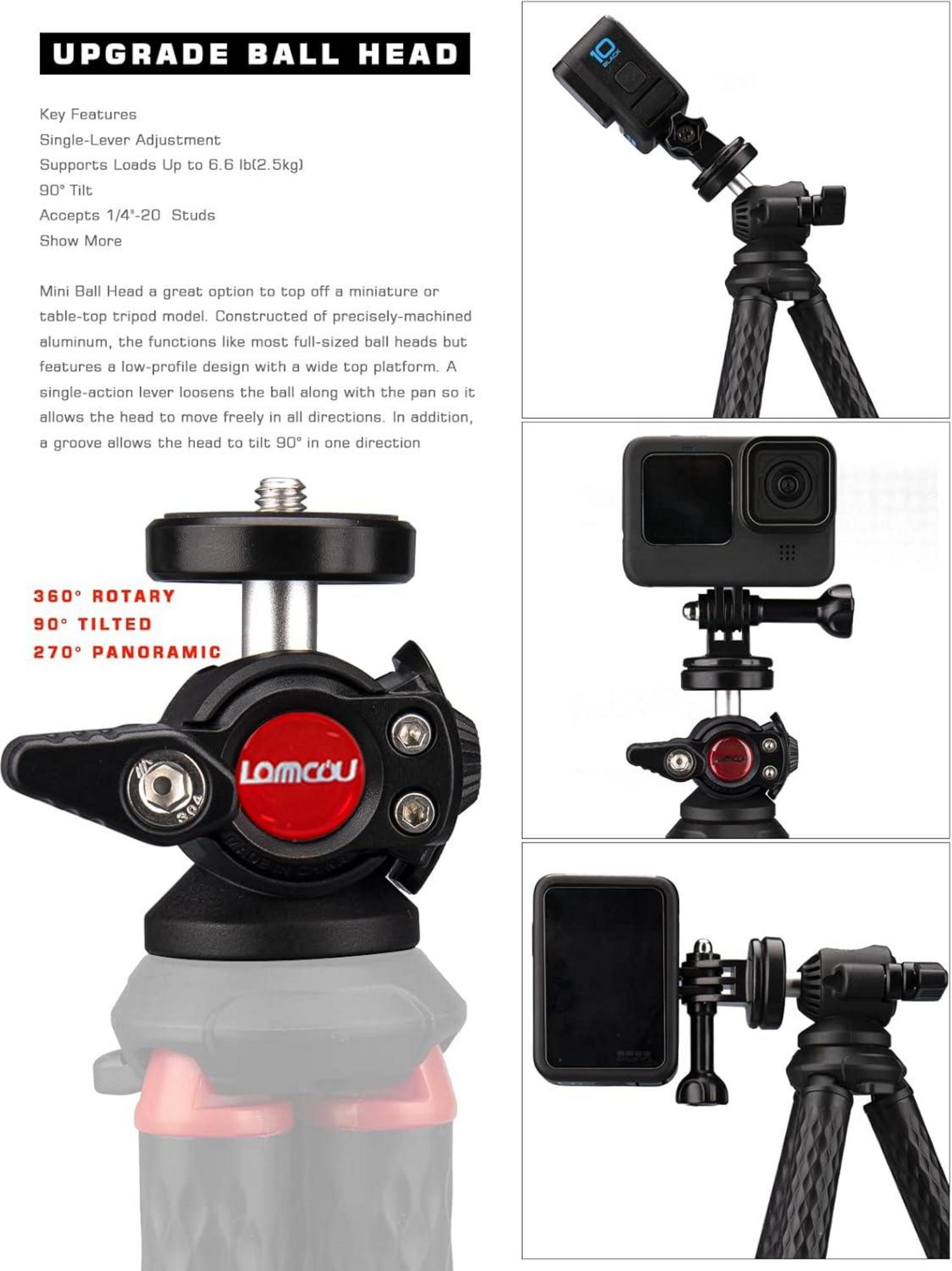 Flexibles Action-Kamera Stativ Octopus Gorilla Pod für GoPro Hero 13 12 11 10 9