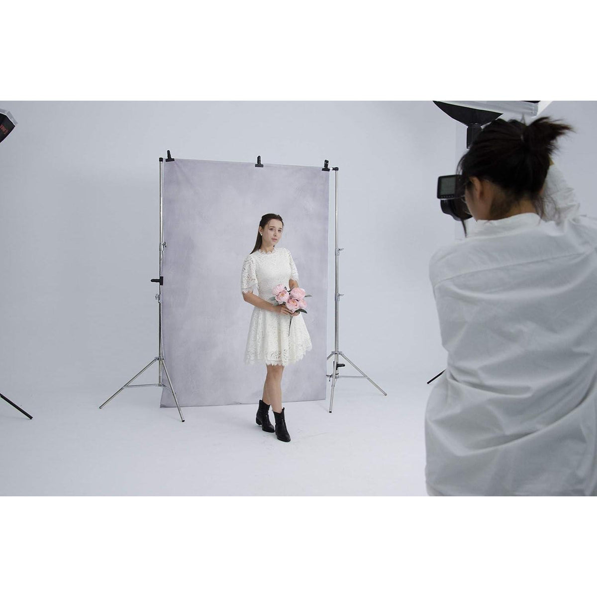 Fotografie Hintergrund Mikrofaser Grau 2,5x2,5m