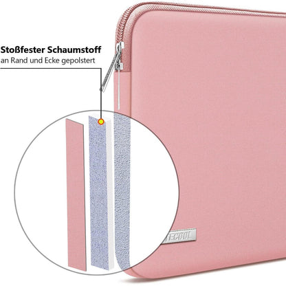 Laptoptasche 13,3 Zoll wasserdicht Rosa mit Zubehörtasche