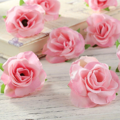 Künstliche Rosenköpfe Rosa 50 Stück Ø 4cm Deko DIY