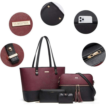 Damen Handtasche Tote Schultertasche Umhängetasche