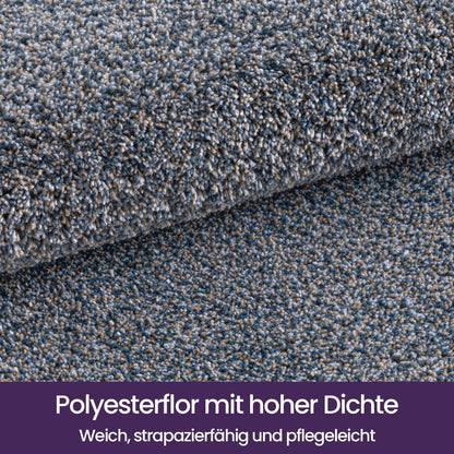 Fußmatte Innen rutschfest Grau-blau 90x150 cm