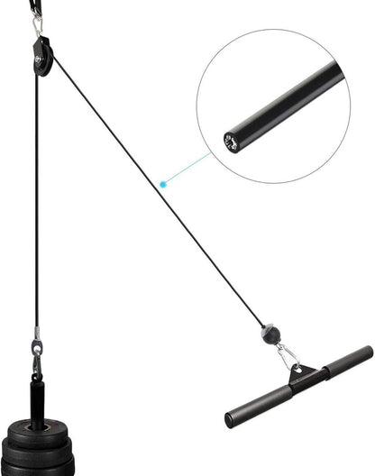 LFJ Gym Kabel Draht Fitness Stahlseil Latzug Kabelzug Home Gym 3m mit Schwerkraftkugel
