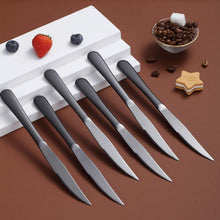 Schwarzes Steakmesser Set 8x Edelstahl Besteck Grill zubehör