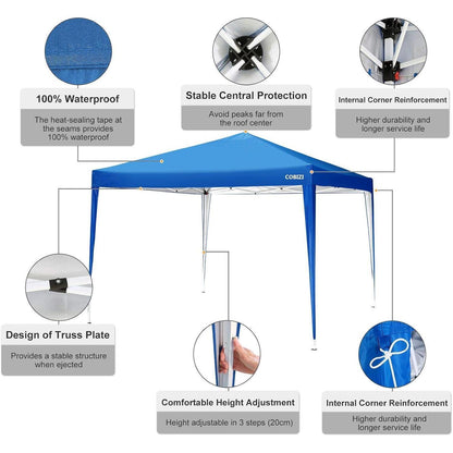 Faltpavillon 3x3m – Blau, Vielseitig & Wasserabweisend