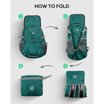 WATERFLY Faltbarer Wanderrucksack 30L Leicht Nassfach