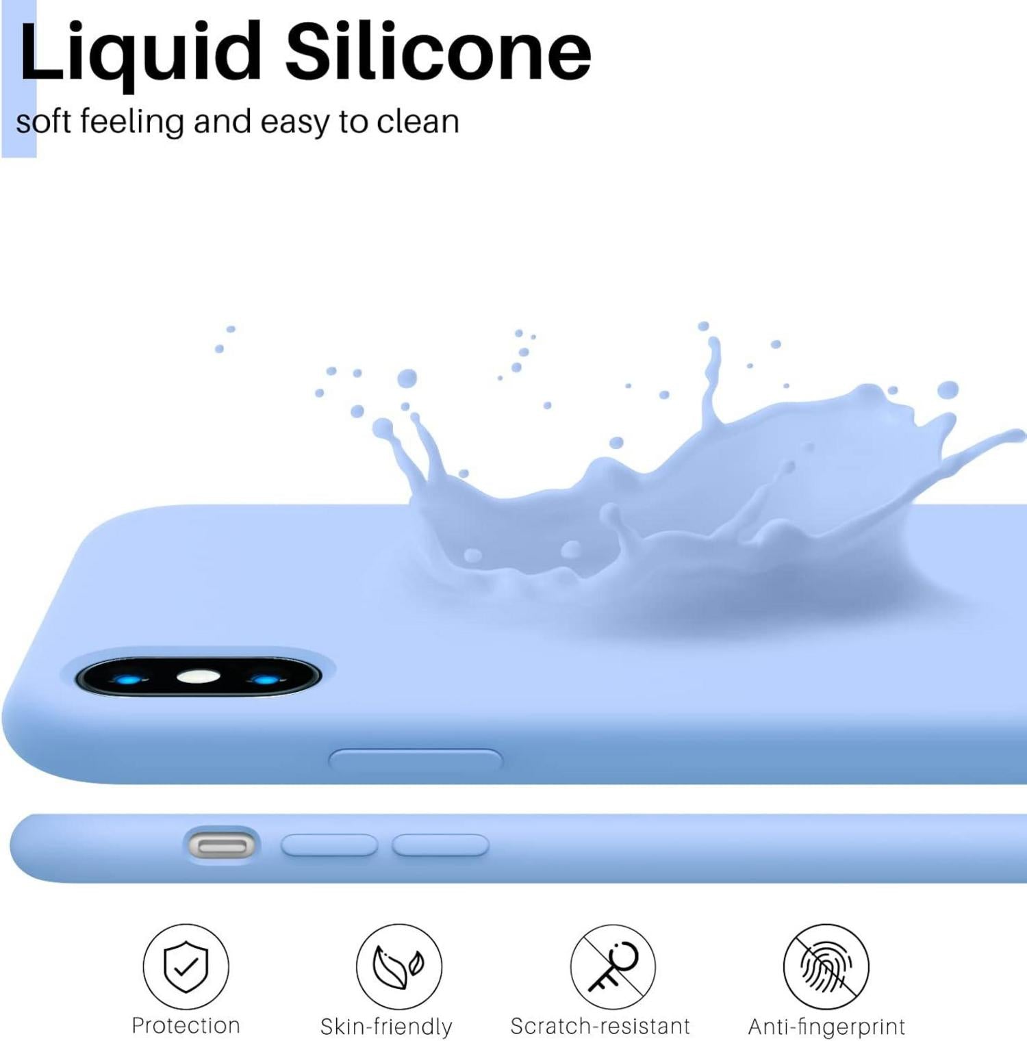 iPhone XS Max Silikon Case Flüssig Ultra Dünn Schutz 6,5 Zoll