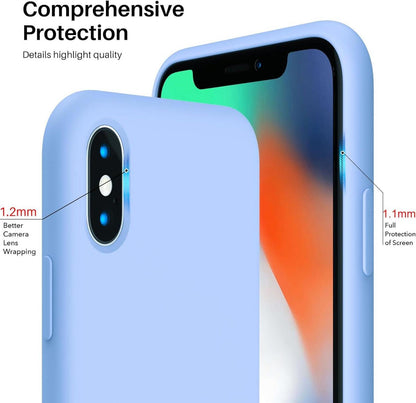 iPhone XS Max Silikon Case Ultra Dünn Flüssig Handyhülle Schutz 6,5 Zoll - Hellblau
