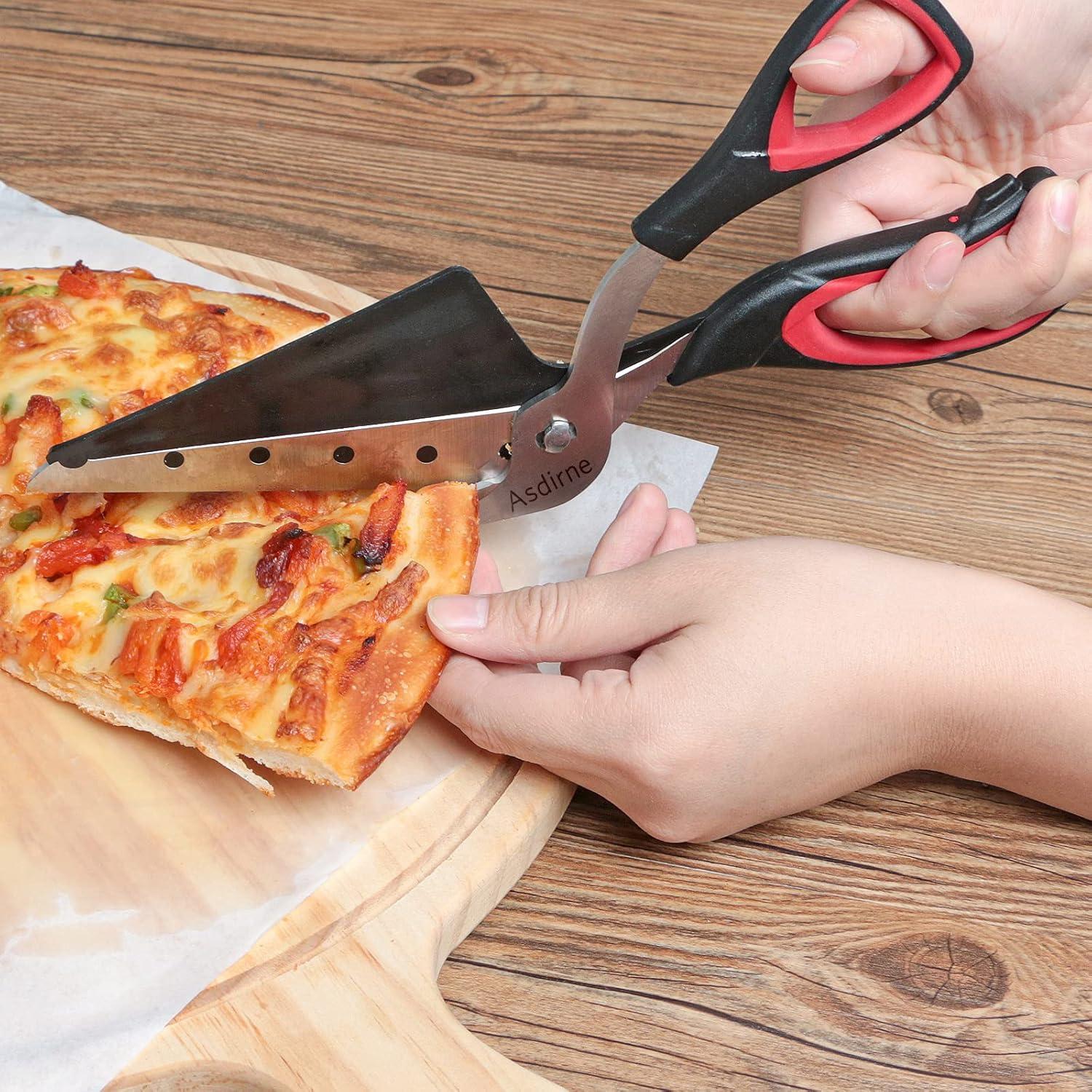 Asdirne Pizzaschere mit scharfer Edelstahlklinge 27cm