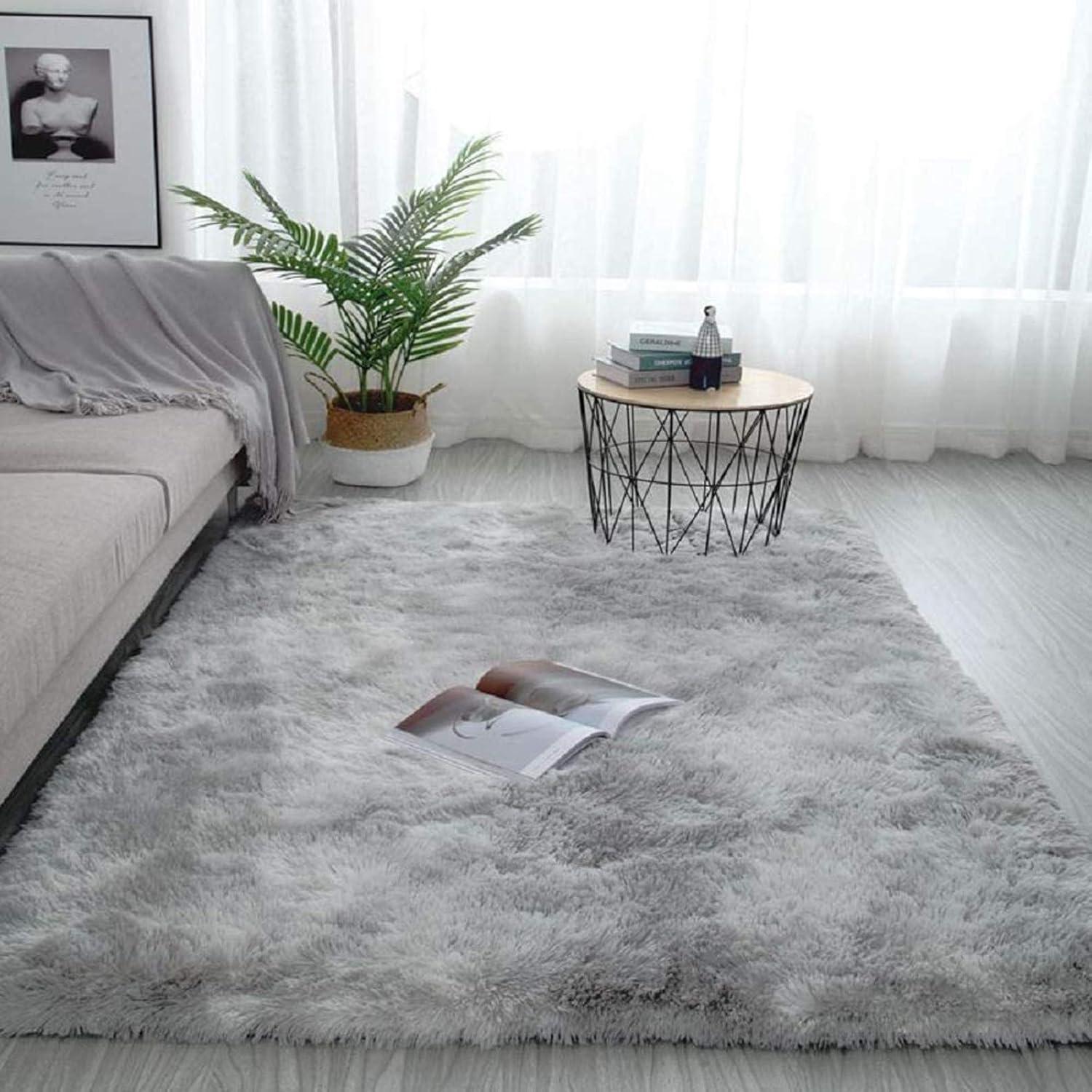 Plüsch Shaggy Teppich Seidig Glatte Pelzteppich Moderne Indoor Flausch
