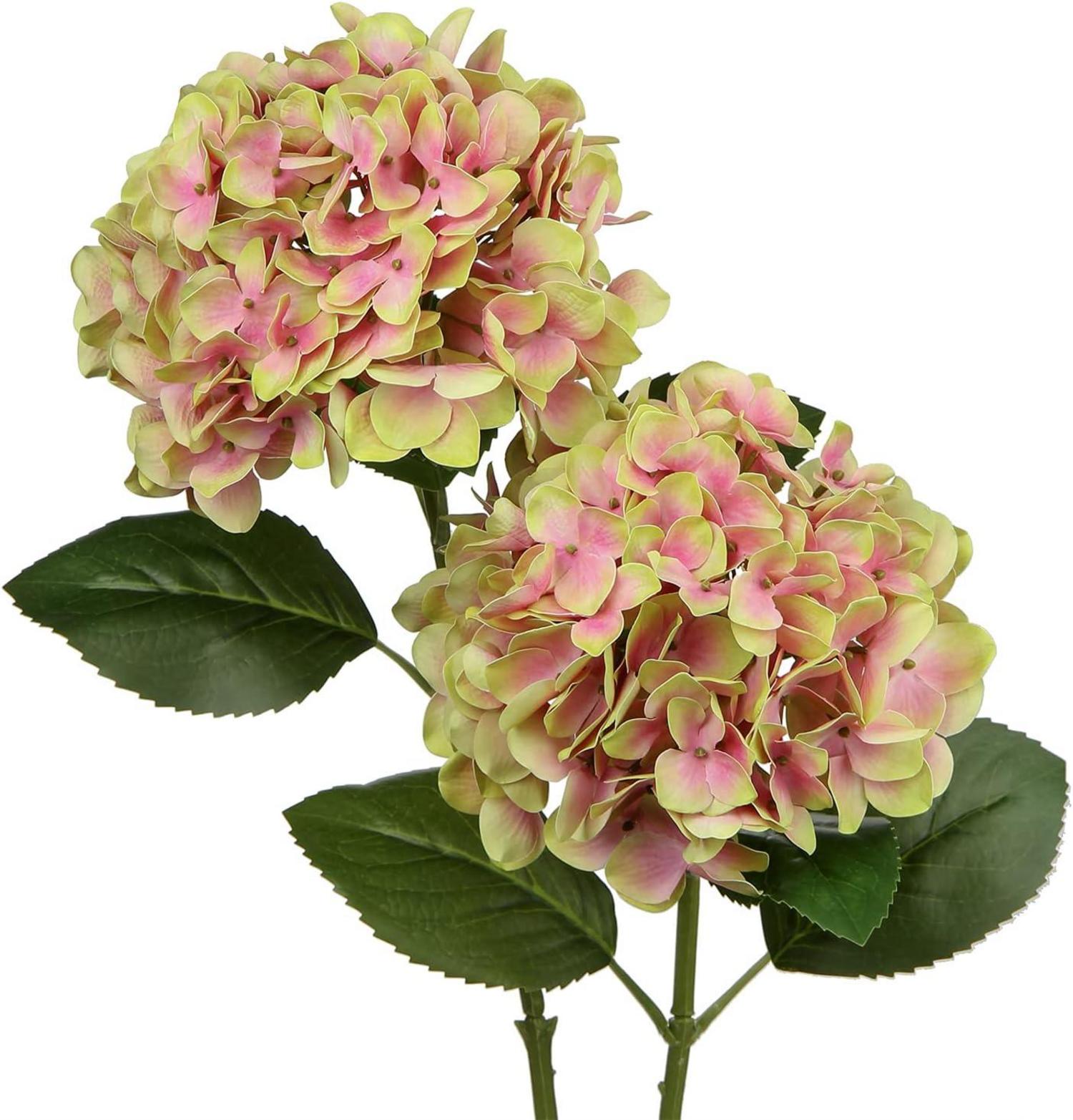 Künstliche Hortensie Blumen Real-Touch Kunstblumen Hydrangea Deko 2