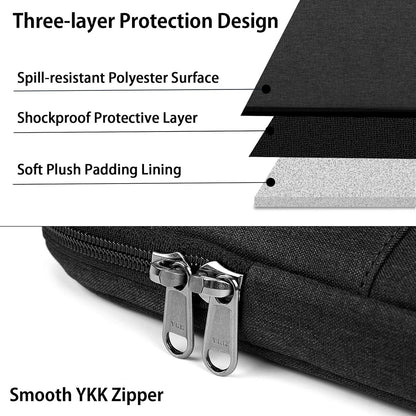 Laptophülle 13-14 Zoll stoßfest wasserdicht Tasche für Laptop MacBook Air/Pro HP Dell Samsung Schwarz