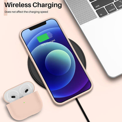 iPhone 12 Silikon Case Sandrosa Voller Schutz Flüssig Silicon