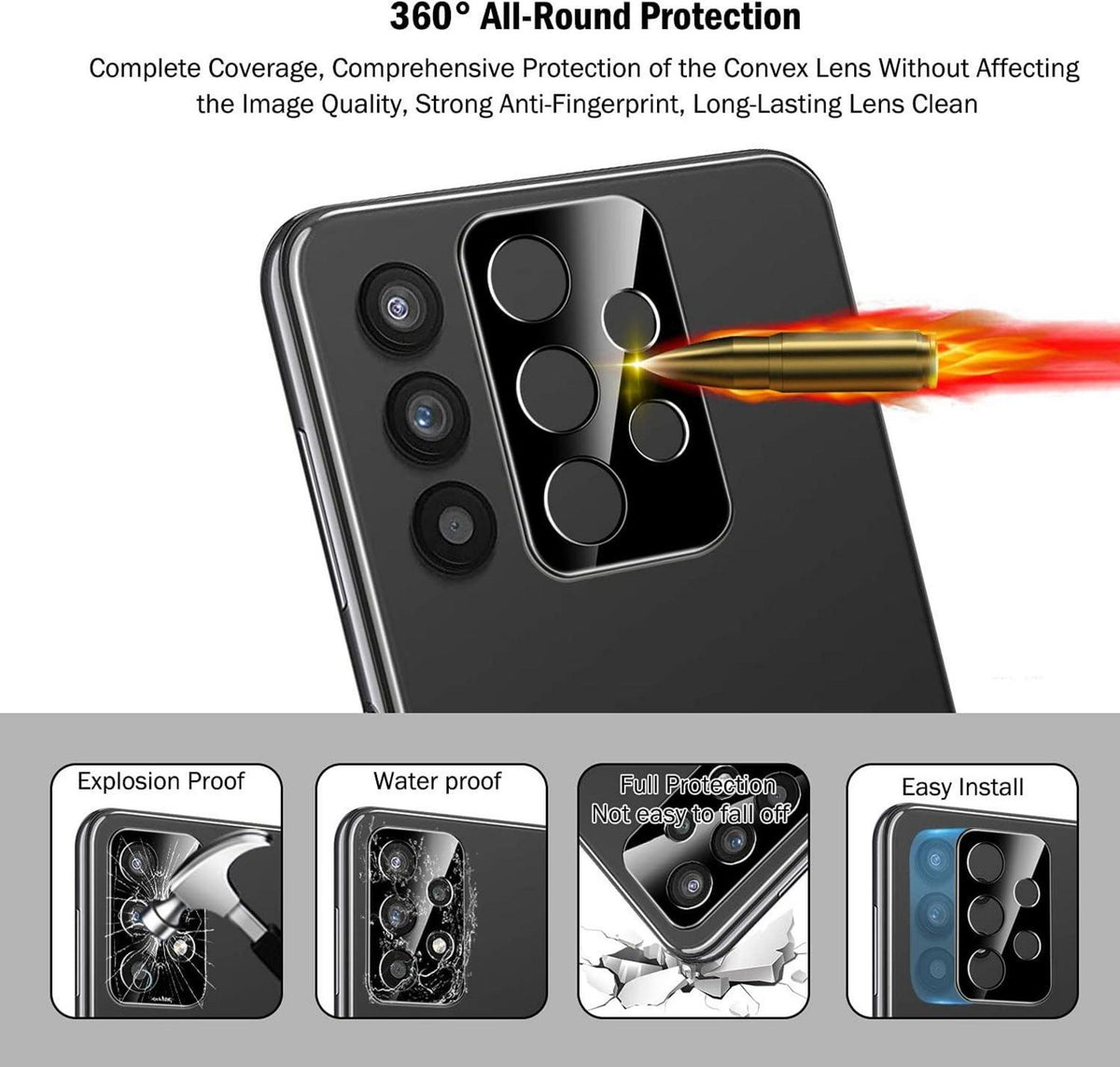 Panzerfolie Displayschutz Samsung Galaxy A32 5G/M32 5G 9H Härte 3x Kamera