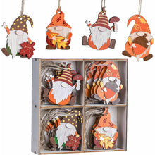 Herbstdeko Holz Anhänger 24er Set 4.5-5.5cm Zwerg Wichtel