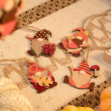 Herbstdeko Holz Anhänger 24er Set 4.5-5.5cm Zwerg Wichtel