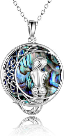 Meerjungfrau Halskette 925er Sterlingsilber Abalone Shell Symbol Liebe