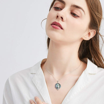 Meerjungfrau-Halskette 925er Sterlingsilber Abalone Schmuck