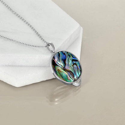 Meerjungfrau Halskette 925er Sterlingsilber Abalone Shell Symbol Liebe