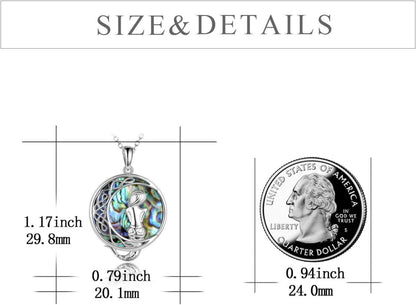 Meerjungfrau Halskette 925 Silber Abalone Anh?nger Schmuck
