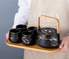 Japanisches Keramik-Teeset, elegante Teekanne, 4