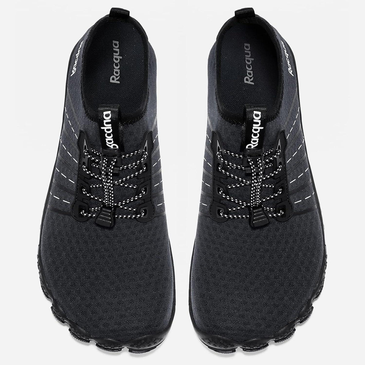 Aqua Schuhe Herren Damen Barfuß mit Drainage Schwarz