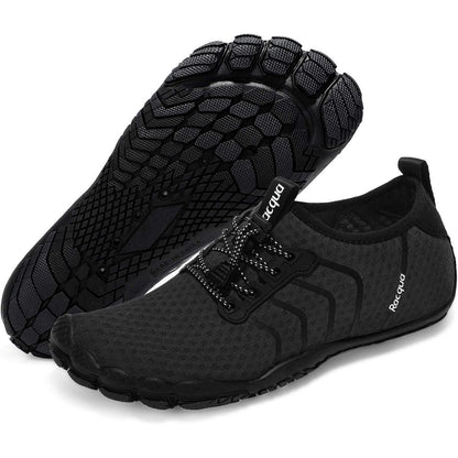 Aqua Schuhe Herren Damen Barfuß Wasserschuhe Schnelltrocknend Schwarz