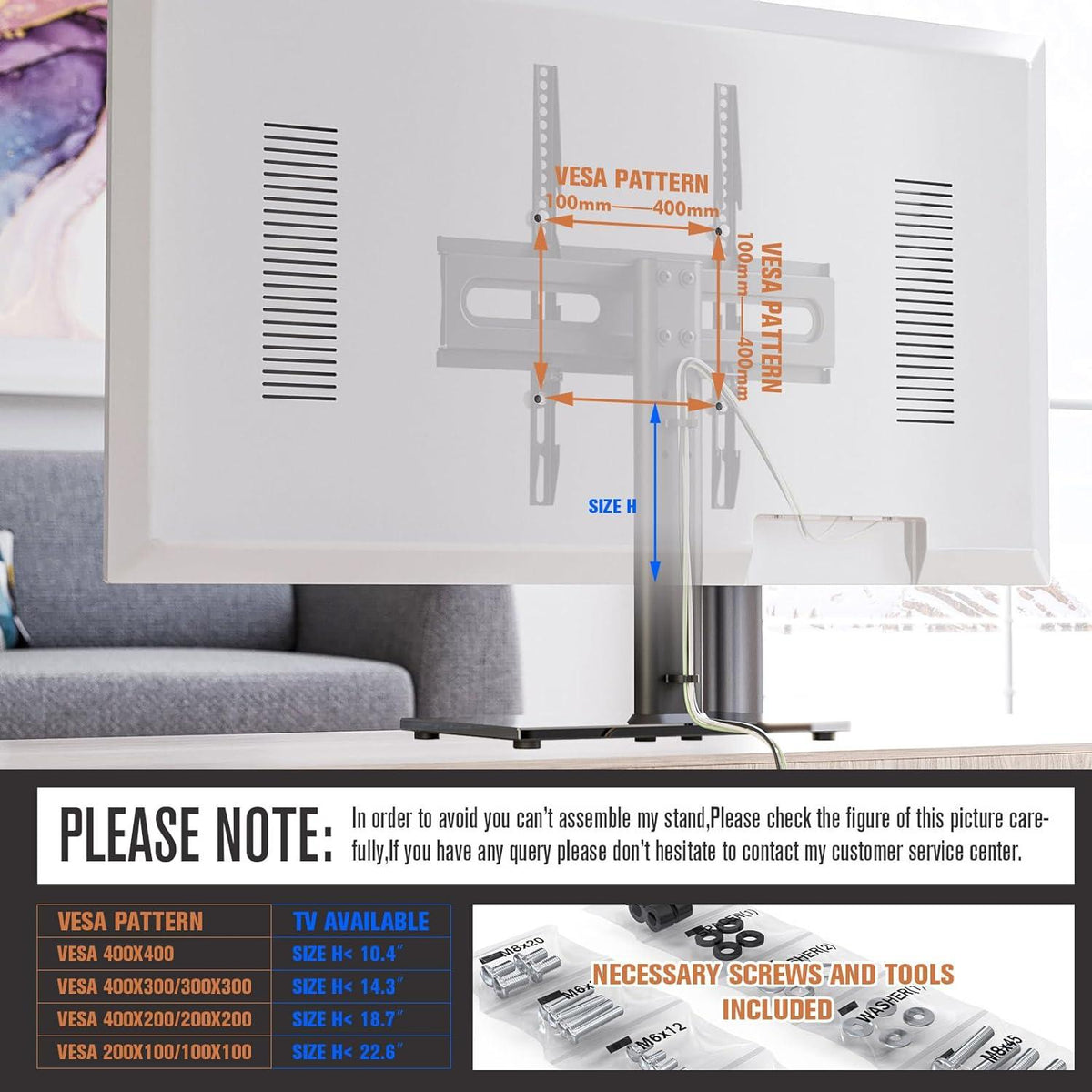 Universal Drehbarer TV-Ständer für 27-55 Zoll LCD-LED-TV mit höhenverstellbarem