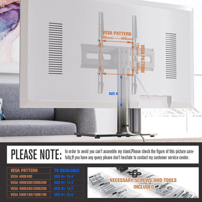 Universal Drehbarer TV-Ständer für 27-55 Zoll LCD-LED-TV mit höhenverstellbarem