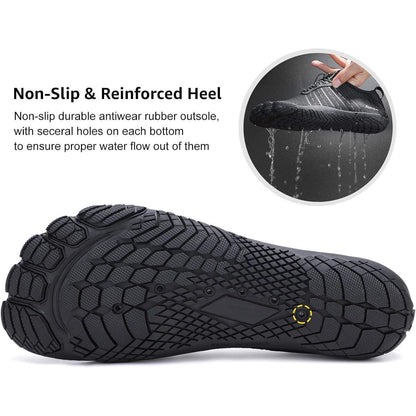 Aqua Schuhe Herren Damen Barfuß Wasserschuhe Schnelltrocknend Schwarz