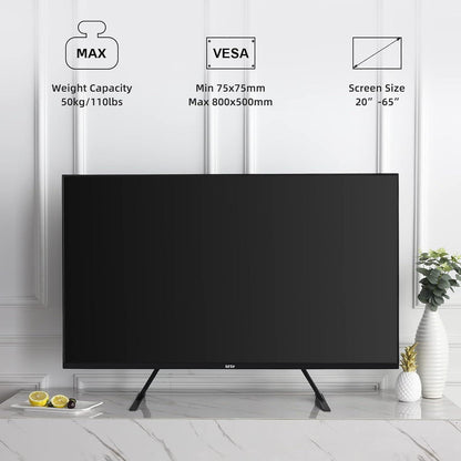 Universal TV Standfuß höhenverstellbar 22-65 Zoll VESA 800x400 50kg