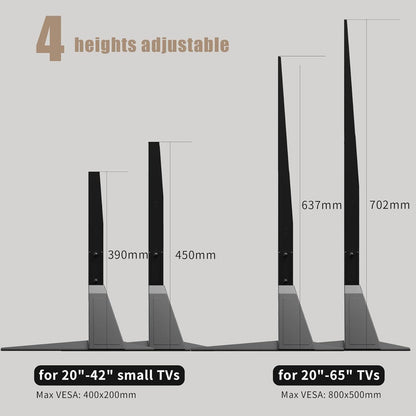 Universal TV Standfuß höhenverstellbarer Ständer für 22-65 Zoll LCD