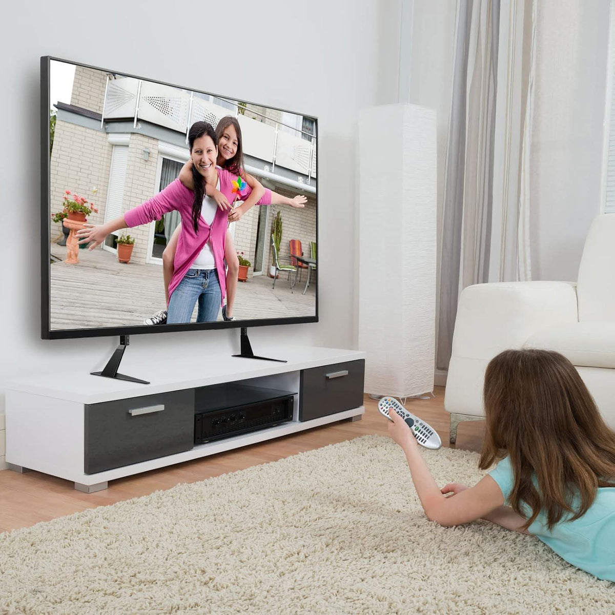 Suptek TV Standfüße Ständer für 22-65 Zoll LCD LED Flach&Curved Bis 50kg