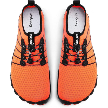 Aqua Schuhe Herren Damen Orange Barfuß-Gefühl Schnelltrocknend