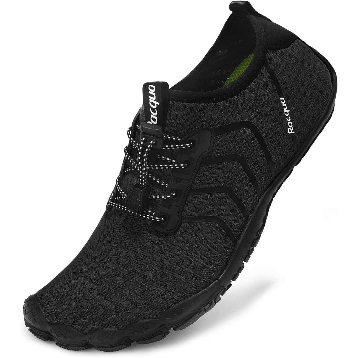 Aqua Schuhe Herren Damen Schnelltrocknend Barfußgefühl Schwarz