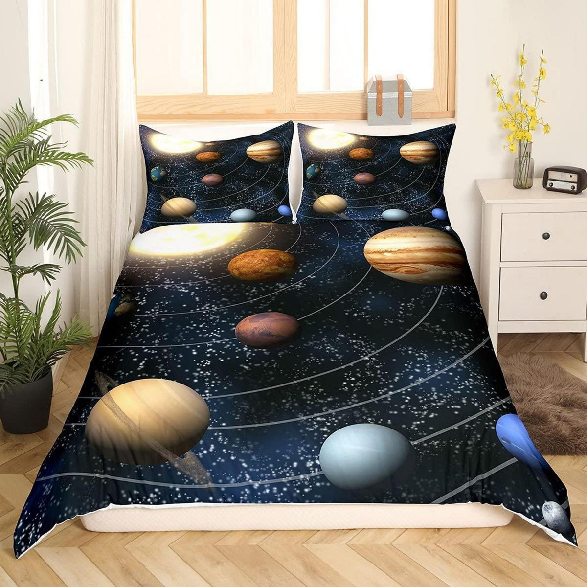 Galaxy Bettwäscheset Sternenhimmel Nebel Bettdecke 200x200