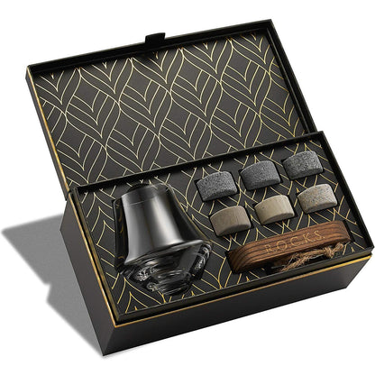 Whisky Geschenkset mit Nosing Glas & Granitsteine