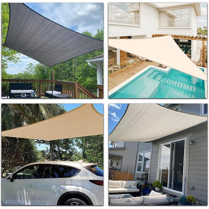 Wasserdichtes Sonnensegel 4x6m Creme mit 95% UV-Schutz