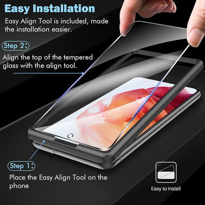 LK 2+2 Schutzfolie Samsung Galaxy S21 5G, 9H Glasfolie Display