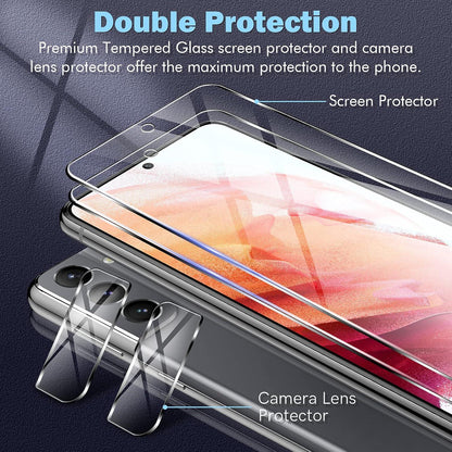 2x LK Schutzfolie Samsung Galaxy S21 5G, 9H Glas, HD Displayschutz
