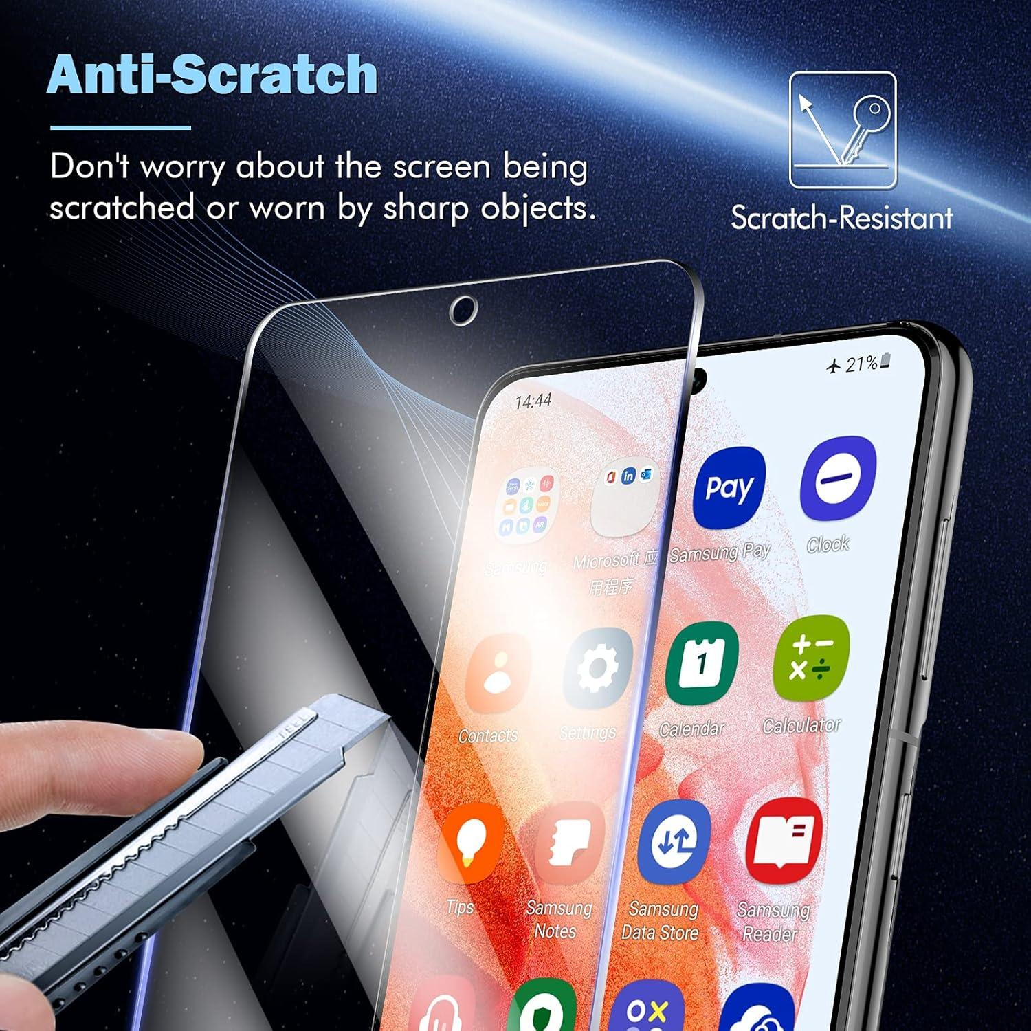 2+2 Stück Schutzfolie Samsung Galaxy S21 5G 9H Härte Glas HD