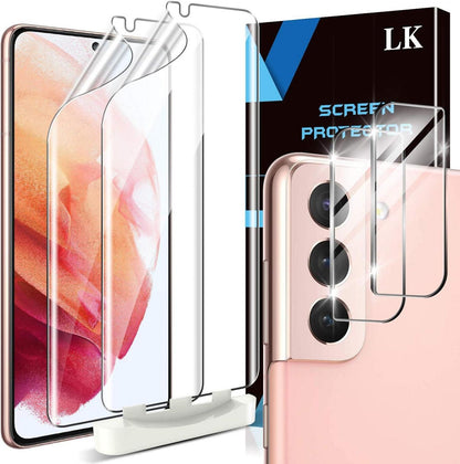 Displayschutzfolie Samsung Galaxy S21 S21 5G 2x Kameraschutz 2x weiche
