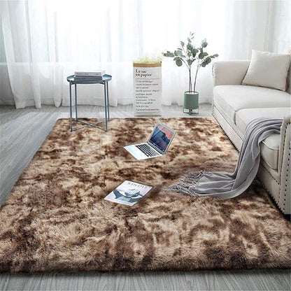 Flauschiger Shaggy Teppich Bunte Batik 150 x 240 cm