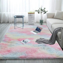 Shaggy Teppich Zottiger Teppich Bunt Regenbogen Anti-Rutsch 180 x 270